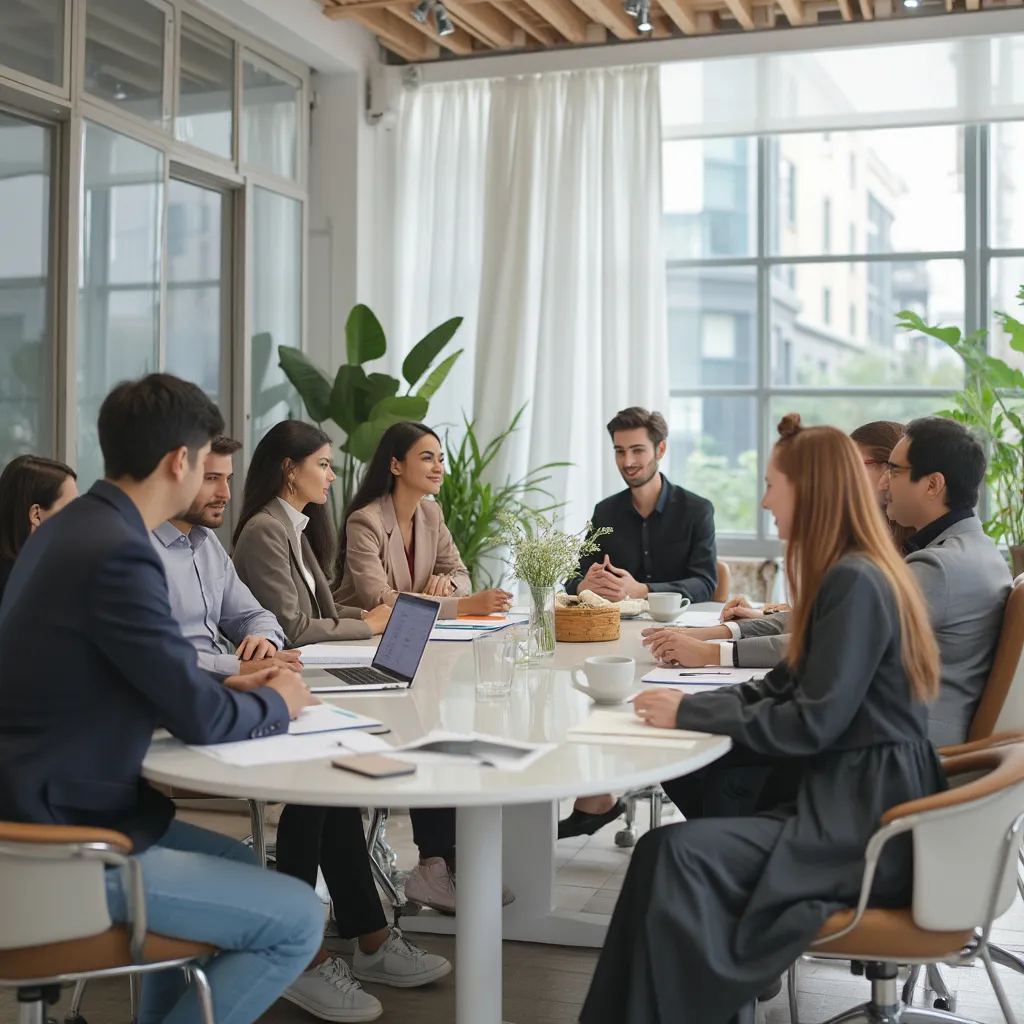 Diverse Geschäftskunden am Besprechungstisch